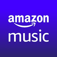 the amazon music logo on a blue background