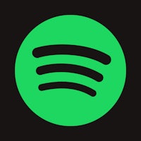 the spotify logo on a black background